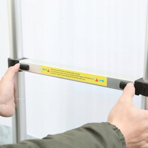 DRABINA TELESKOPOWA 2,0M ALUMINIOWA ROZKŁADANA SKŁADANA PRZENOŚNA StandHeiz DRABINA TELESKOPOWA 2,0M ALUMINIOWA ROZKŁADANA SKŁADANA PRZENOŚNA StandHeiz