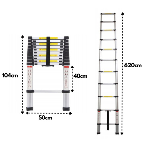 DRABINA TELESKOPOWA 6,2M DRABINA TELESKOPOWA 6,2M