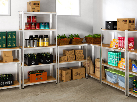 REGAŁ MAGAZYNOWY DO GARAŻU DOMU STAL MDF 180x90x40cm 875KG StandHeiz REGAŁ MAGAZYNOWY DO GARAŻU DOMU STAL MDF 180x90x40cm 875KG StandHeiz