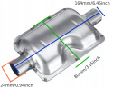 TŁUMIK DO OGRZEWANIA POSTOJOWEGO, WEBASTO, EBERSPACHER, STANDHEIZ 24MM