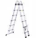DRABINA TELESKOPOWA ALUMINIOWA 2,6m (1,3m + 1,3m) PRZEGUBOWA