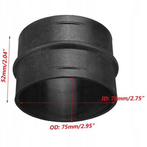 Łącznik do ogrzewania 75mm Webasto Eberspacher złącze rury czarne StandHeiz Łącznik do ogrzewania 75mm Webasto Eberspacher złącze rury czarne StandHeiz