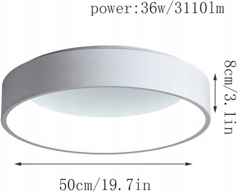 LAMPA NOWOCZESNA BL-136WHITE-50CM LAMPA NOWOCZESNA BL-136WHITE-50CM