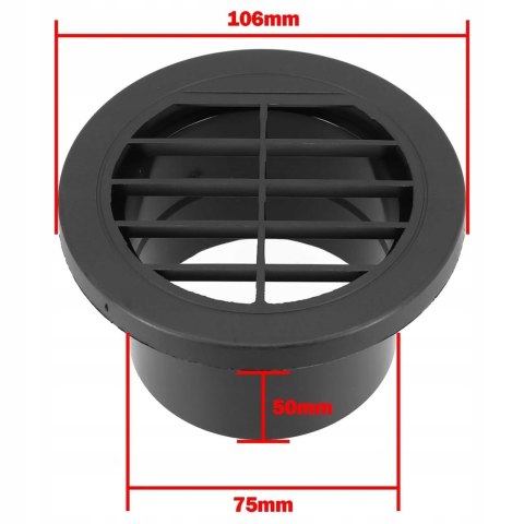 ZAKOŃCZENIE WYLOT OGRZEWANIE POSTOJOWE KRATKA 75MM CHIŃSKIE WEBASTO PLANAR