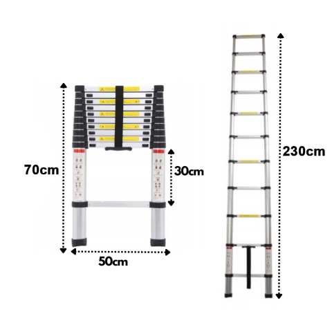 DRABINA TELESKOPOWA 2,3M