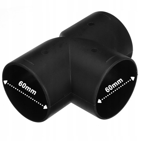 Trójnik T 60mm do ogrzewania postojowego, regulowany Eberspacher, Webasto